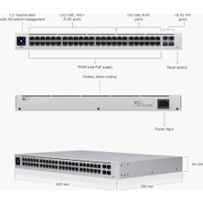 Ubiquiti  Usw-48-Poe | 48 Port Gigabit , 4*1g Sfp , 195W Poe Güç , Yönetilebilir , Sessiz , Switch