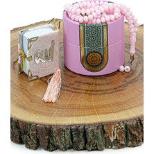 İhvan Online Mevlüt Için Mini Silindir Kutulu Tesbihli Hediyelik Kuranı Kerim Seti Pembe