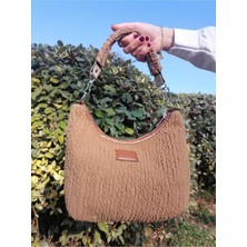 Shopiolog Kadın Kürklü Peluş Mini Urban Çapraz Omuz Çanta