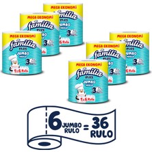 Familia Plus Jumbo Kağıt Havlu 6'lı Dev Rulo (1=6 , 36 Rulo)