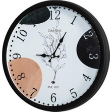 Vitale Desenli Duvar Saati Siyah AK.GLB0023