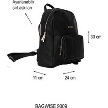 Bagwise Kadın Sırt Çantası, Tablet Bölmeli, Orta Boy Klasik, 9009 TABA