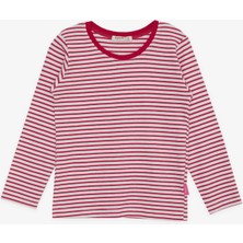Breeze Kız Bebek Uzun Kollu Tişört Çizgili 9 Ay-3 Yaş, Fuşya