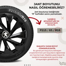 Kef Peugeot 207 16 Inç Uyumlu Jant Kapağı 4'lü Takım Siyah 9016