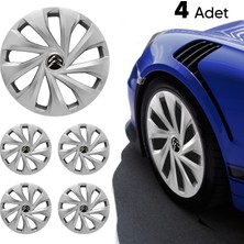 Kef Peugeot 207 14 Inç Uyumlu Jant Kapağı 4'lü Takım Gri 4663