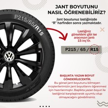 Kef Volkswagen 16 Inç Uyumlu Jant Kapağı 4 Lü Takım Siyah 1616