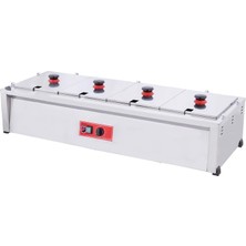 Işıkgaz Silverınox Camsız Benmari, 4'lü, Elektrikli