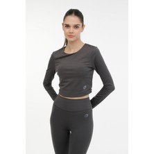 Lotto Wl Carla-B 14LPW19 3fx Antrasit Kadın Uzun Kol T-Shirt