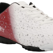 Slazenger Hanıa Hs Futbol Erkek Halı Saha Ayakkabı Beyaz / Kırmızı