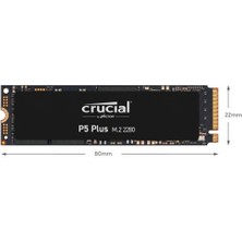 Crucial P5 Plus 1tb SSD M.2 Nvme CT1000P5PSSD8 6600 - 5000 Mb/s ,pcıe Gen 4 X4