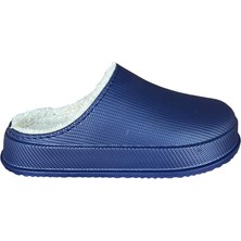 Liger İçi Yünlü Su Geçirmez Kapalı Unisex Terlik LACİVERT