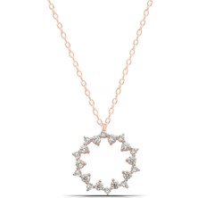 Parmas Design Manolya Zirkon Taşlı 925 Ayar Gümüş Kadın Kolye