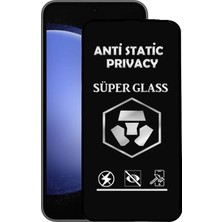 Caseart Samsung Galaxy S23 Fe Tam Kaplayan Anti Statik Hayalet Süper Cam Ekran Koruyucu