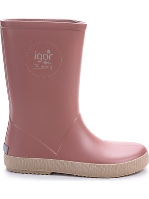 Igor Splash Dk Kız Çocuk Yağmur Çizmesi PVC Malzeme Slip-On Bağlama Özelliği ile Rahat