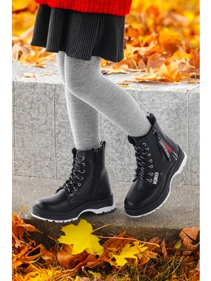 Kiko Kids Fashion Cilt Fermuarlı Termo Taban Kız Çocuk Bot