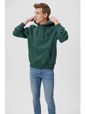 Mavi Erkek Kapüşonlu Yeşil Basic Sweatshirt 065809-71580