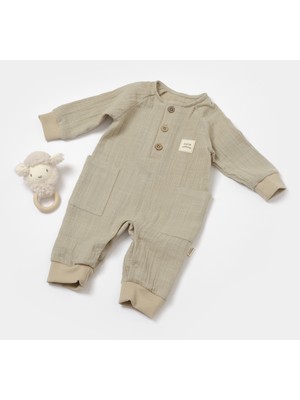 Baby Cosy BabyCosy Organik Müslin Cepli Salopet