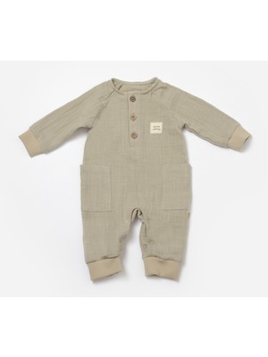 Baby Cosy BabyCosy Organik Müslin Cepli Salopet