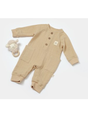 Baby Cosy BabyCosy Organik Müslin Cepli Salopet