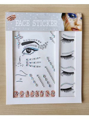 Heppii Yuvarlak ve Damla Işıltılı Yüz Taşı Makeup Taşı Işıltılı Vücut ve Saç Taşı Face Sticker