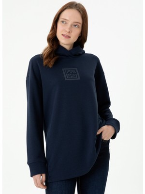 U.S. Polo Assn.  Kapüşon Yaka Lacivert Kadın Sweatshırt Rc-Gelıf