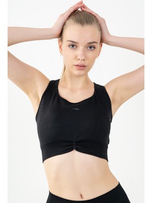 Maraton SlimFit Kadın Atlet Yaka  Siyah Bra