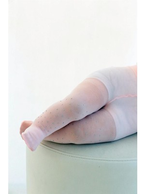 DayMod Mycro 50 Bebek Taşlı Külotlu Çorap Pembe