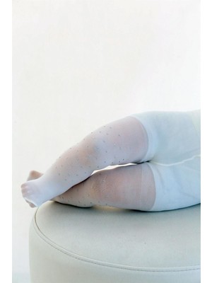 DayMod Mycro 50 Bebek Taşlı Külotlu Çorap Kemik
