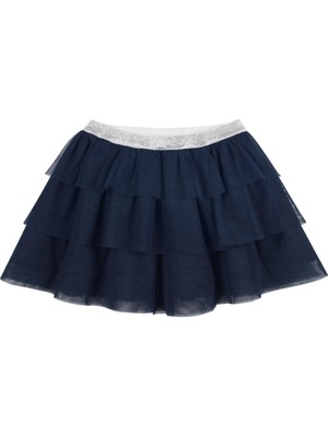 Antebies Lacivert Tütü Beli Lastikli Kız Çocuk Etek