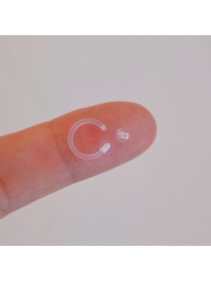 Heppii Alerjii Yapmayan Bioplast Esnek Piercing Silikon Piercing Tragus Helix Kıkırdak