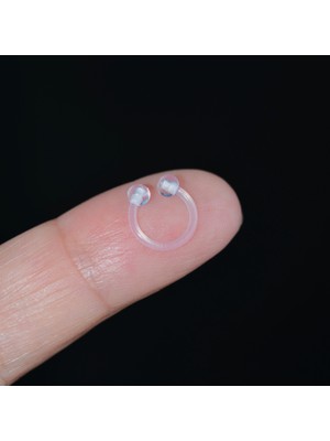 Heppii Alerjii Yapmayan Bioplast Esnek Piercing Silikon Piercing Tragus Helix Kıkırdak
