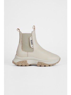 Valmenti Kadın Bej Hakiki Deri Casual Bot 775 2871 Bn Bot SK23/24