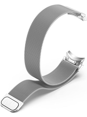 AktarMobile Galaxy Watch 5 40 / 44 mm Tam Uyumlu Mıknatıslı Hasır Metal Örgü Kordon Kayış Orijinal Pim