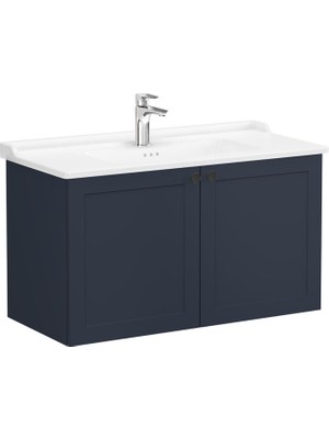 Vitra Root Classic Kapaklı Lavabo Dolabı 100 cm Mat Lacivert 68748