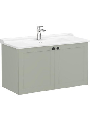 Vitra Root Classic Kapaklı Lavabo Dolabı 100 cm Mat Retro Yeşil 68749