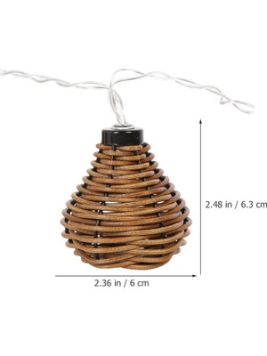 Fsfyb Rattan Topları Dize Işık Dekoratif Fener Dize Işıklar Pille Çalışan 10 LED Dize Işıklar Noel Düğün Partisi Için Kapalı Peri Dize Işıklar (Yurt Dışından)