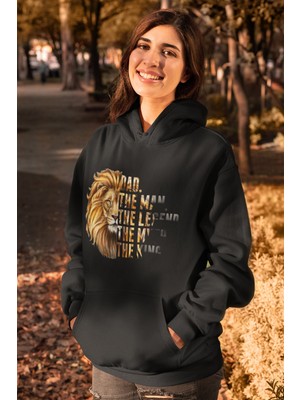 Fuddy Moda Aslan Baskılı Kapüşonlu Sweatshirt