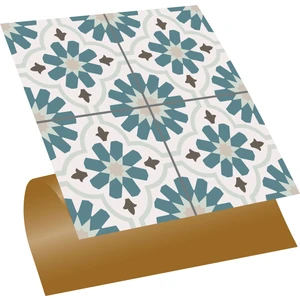 Kendinden Yapışkanlı Yeşil Çiçek Bahçesi Desenli Pvc Karo 30X30 cm (11 Adet) 1m2