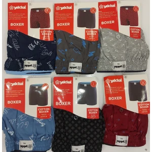 43 Erkek Havlu Bel Desenli Boxer 9 Adet