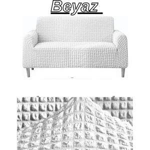 Bürümcük 3 Kişilik Koltuk Örtüsü Boydan Eteksiz Streç Esnek Lastikli Çekyat Kanepe Kılıfı. Heytgah Koltuk Örtüsü.
