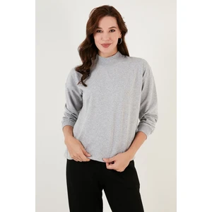 Dik Yaka Basic Örme Sweat Bayan Sweat 5863323