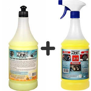 Dtx Kimya Ağır Yağ Sökücü Radyatör Temizleme 1 Litre & Oto Döşeme,jant ve Motor Temizleme Sıvısı 1 Lt