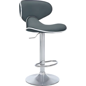 Zen Bar Taburesi - Antrasit Modern Deri Metal Ataklı Yüksek Tezgah Sandalyesi - 9549S0517