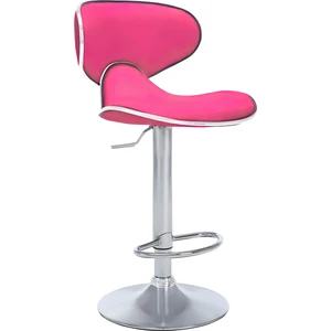 Zen Bar Taburesi - Gül Kurusu Modern Deri Metal Ataklı Yüksek Tezgah Sandalyesi - 9549S0490