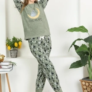 Kışlık Kız Çocuk Peluş Pijama Takım