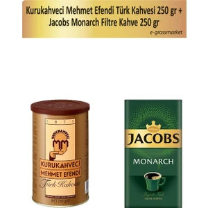 Mehmet Efendi Türk Kahvesi 250 gr + Jacobs Monarch Filtre Kahve 250 gr