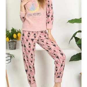 Kışlık Kız Çocuk Peluş Pijama Takım