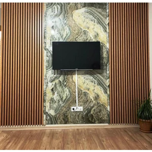 Zeta Wood , Yeni Ürün,8 mm Kalınlığında 240 cm, 12 Adet, Kendinden Yapışkanlı Dekoratif Ahşap Çıta - Bambu Renk