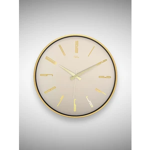 717-A-1 Serisi Klasik Rakamlı Metal Görünümlü Sessiz Akar Modern Duvar Saati 40 cm
