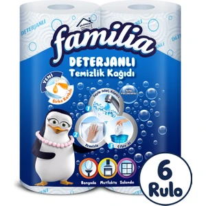Deterjanlı Temizlik Kağıdı 6 Rulo (2 Rulo x 3 Paket)